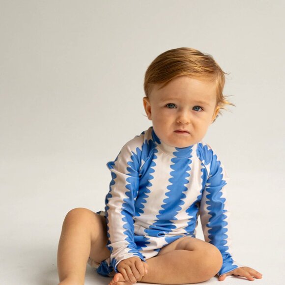 NWT Baby Swim Rashie - Blueberry Wobble by Pekpi (6-12M) - Picture 1 of 4